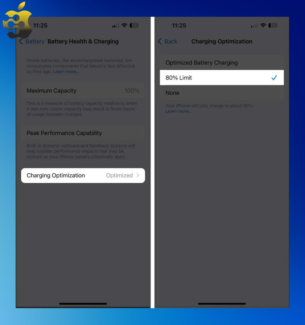 iPhone Charge Cap to 80%