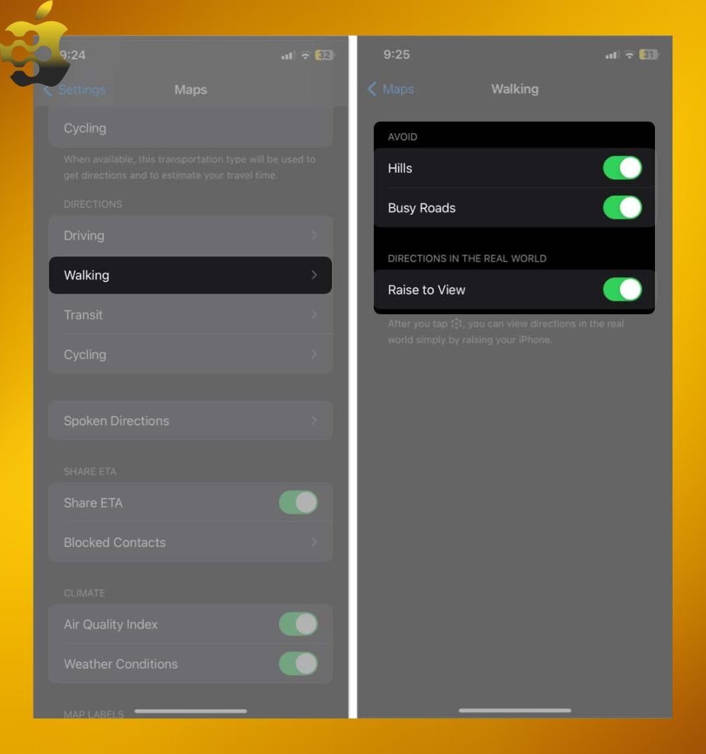 How to Modify Apple Maps' Default Direction Type on iPhone and iPad
