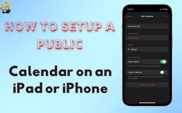 How to Setup a Public Calendar on an iPad or iPhone